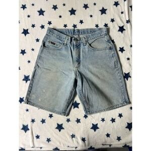 Levi's 505 Men's Denim Shorts 38x30 Light Wash Distressed Paint Marks